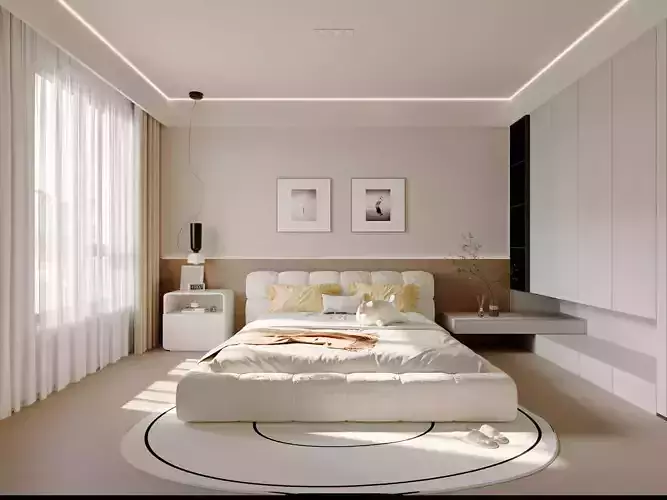 modern bedroom 3D model