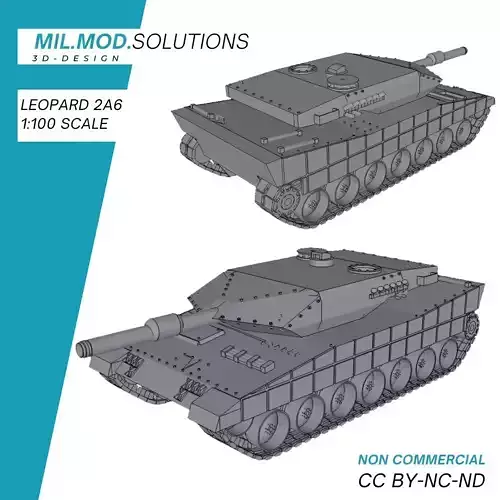 Leopard 2A6 Bundeswehr 3D print model