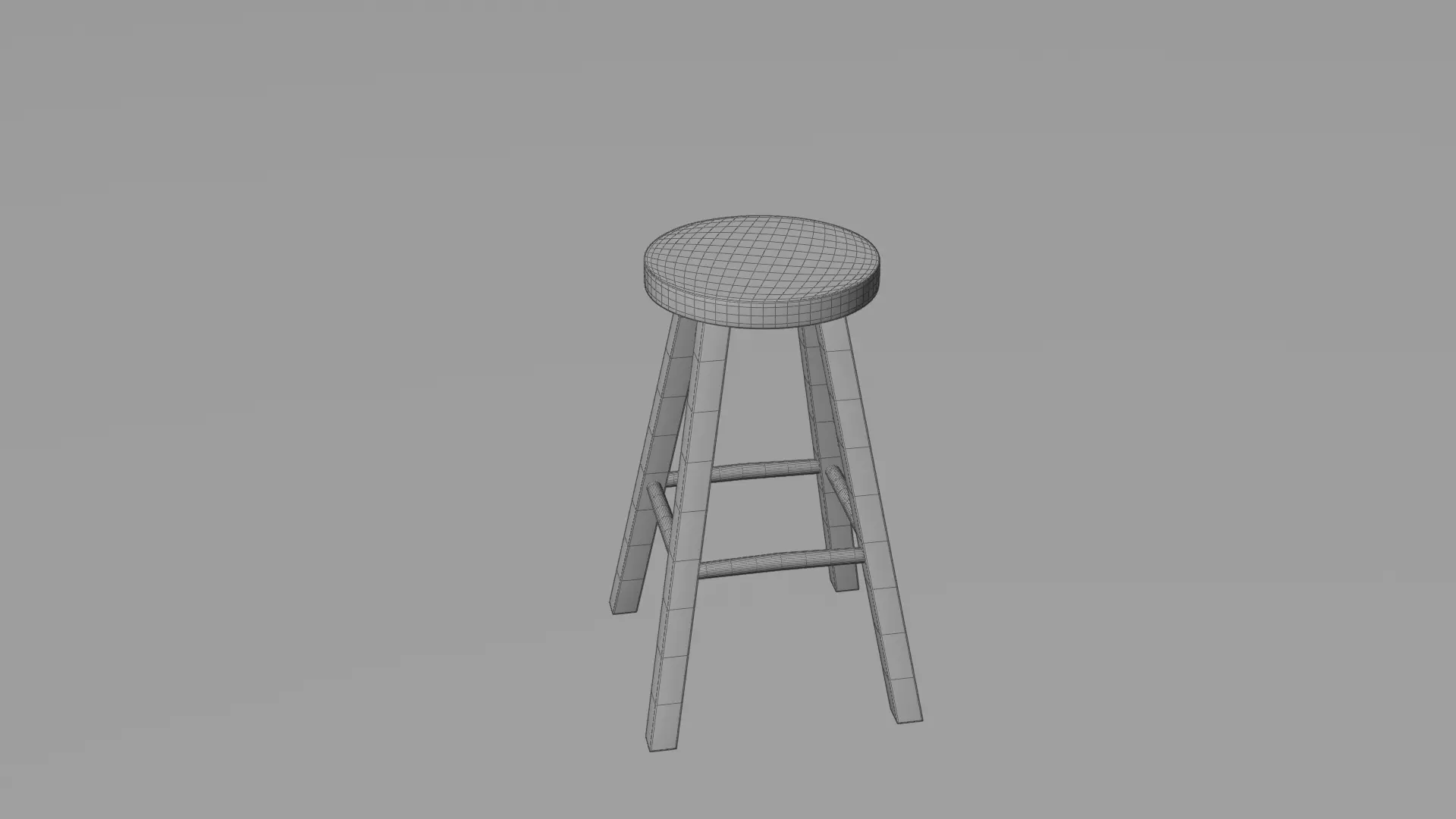 Bar Round Table Low-poly 3D model_16