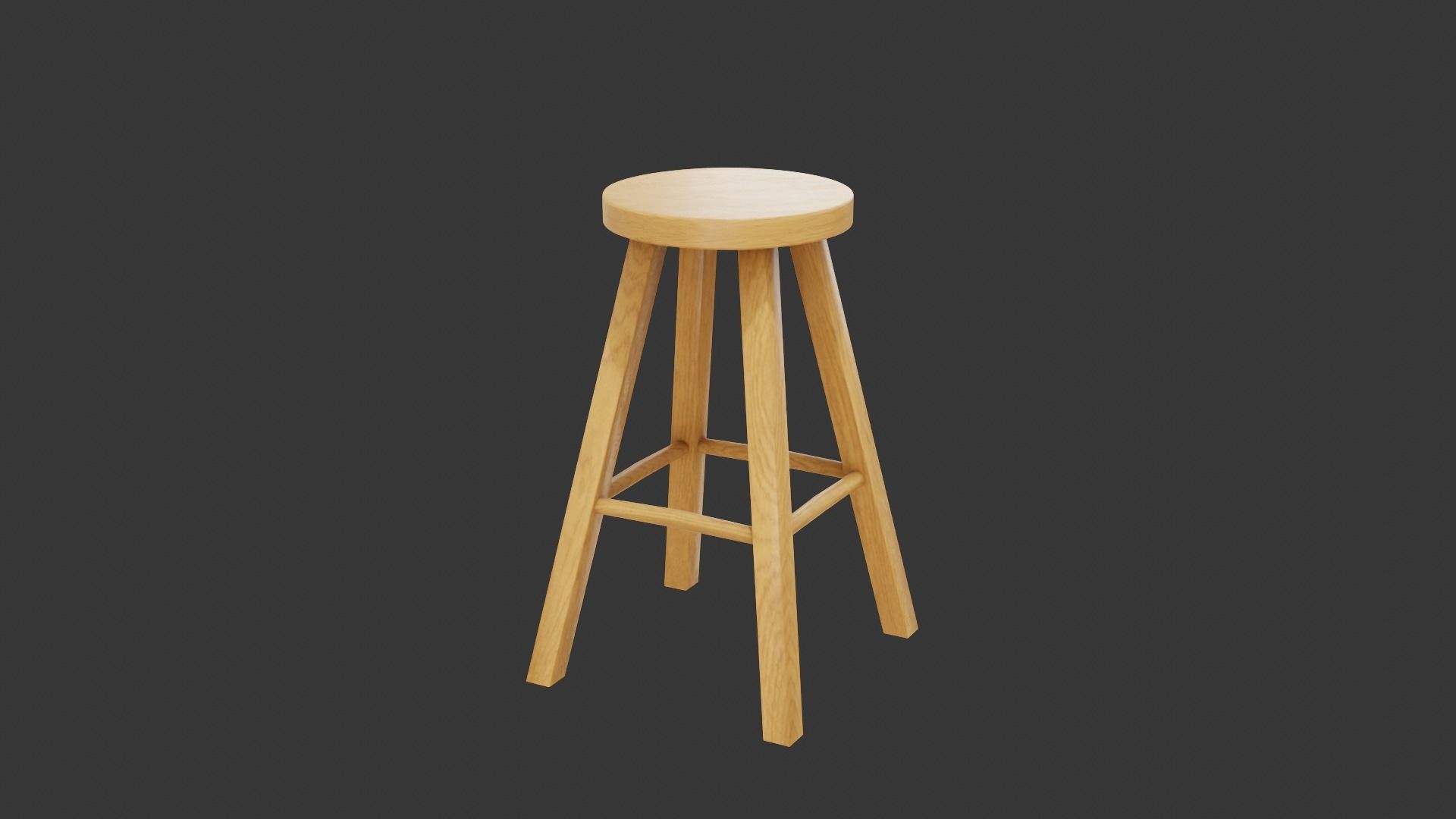 Bar Round Table Low-poly 3D model_2