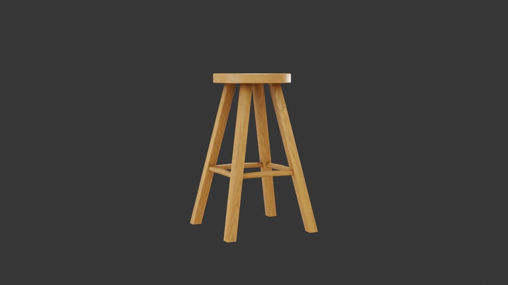 Bar Round Table Low-poly 3D model_14