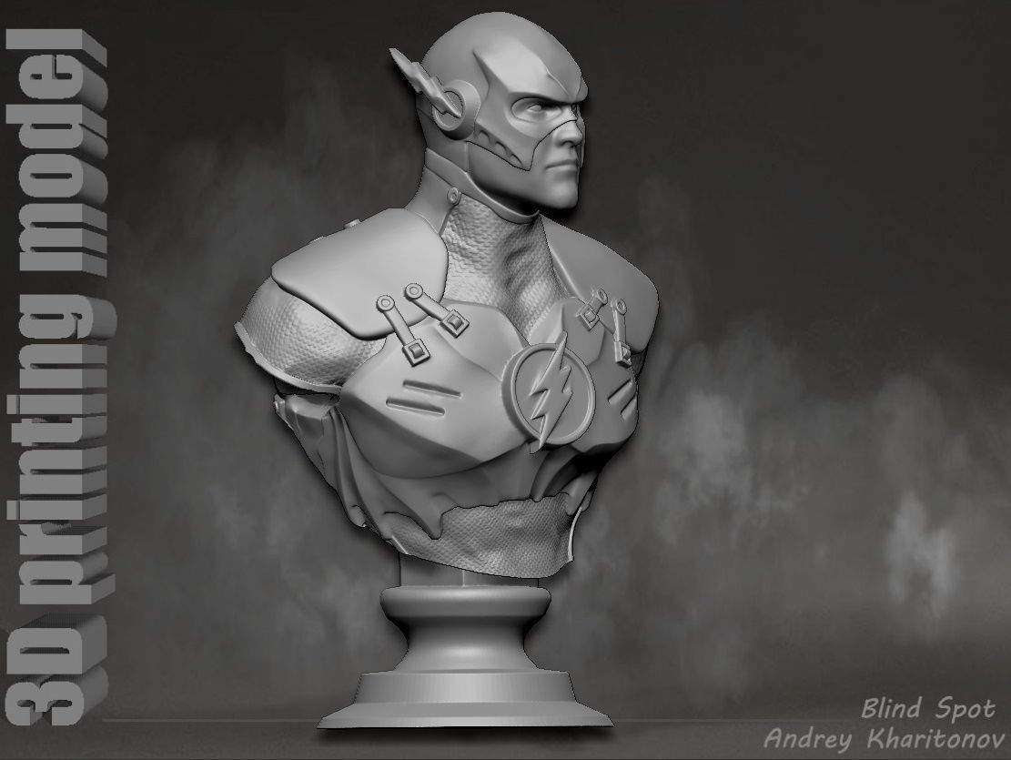 Flash bust2 3D print model_17