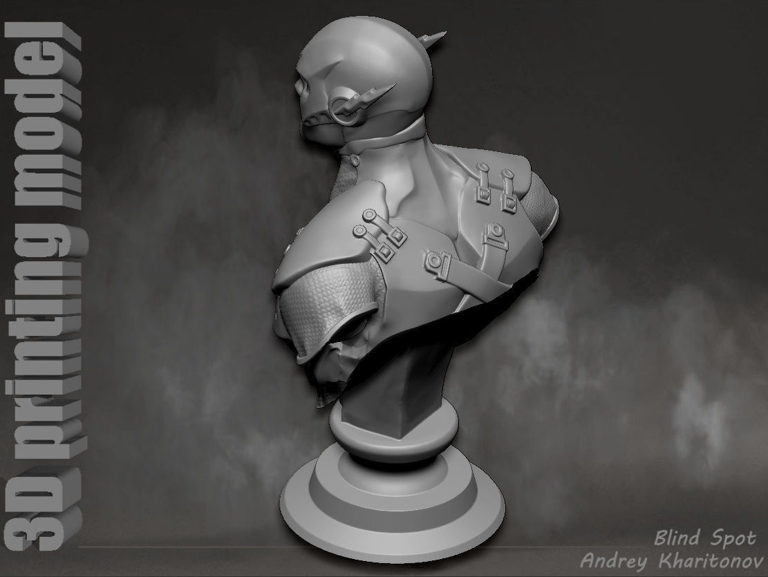 Flash bust2 3D print model_26