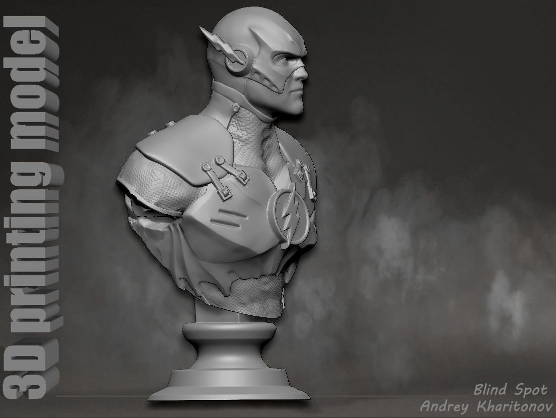 Flash bust2 3D print model_16