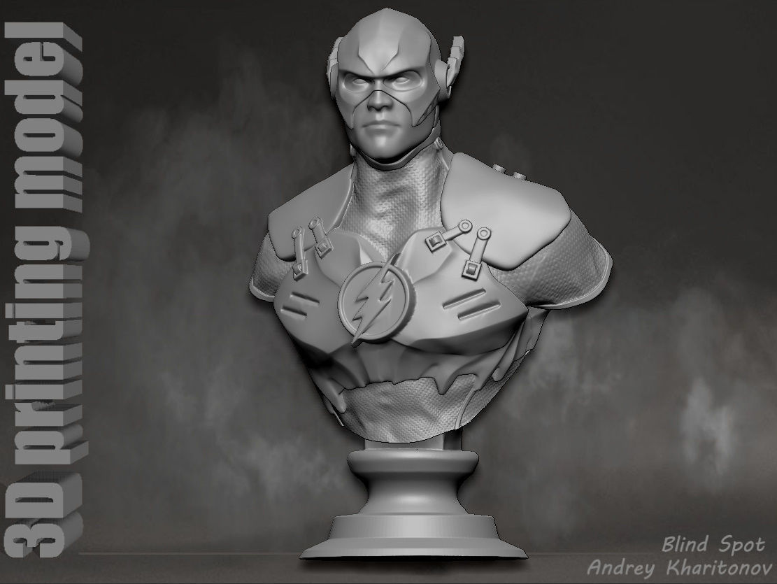 Flash bust2 3D print model_22