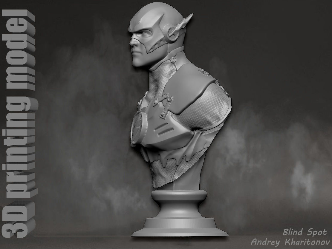 Flash bust2 3D print model_3