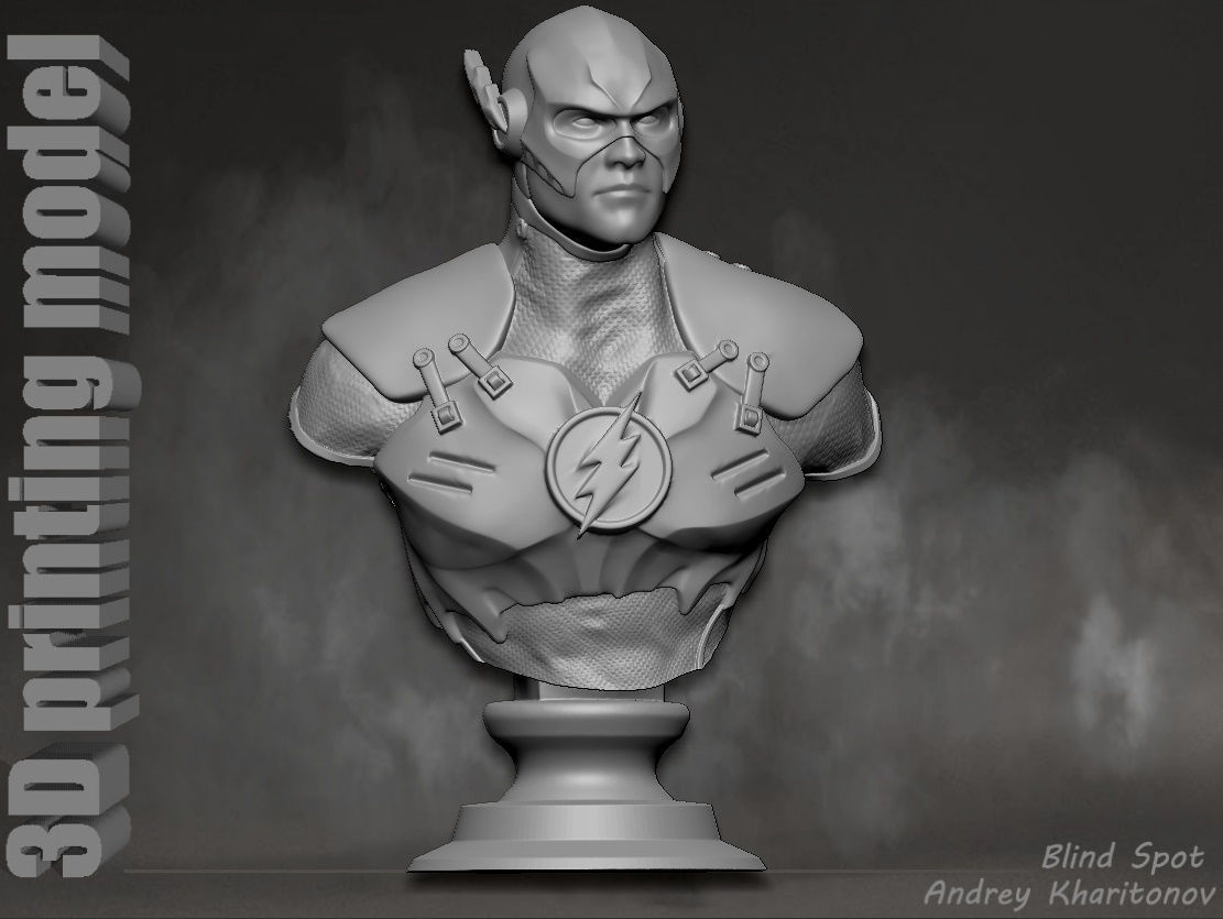 Flash bust2 3D print model_20