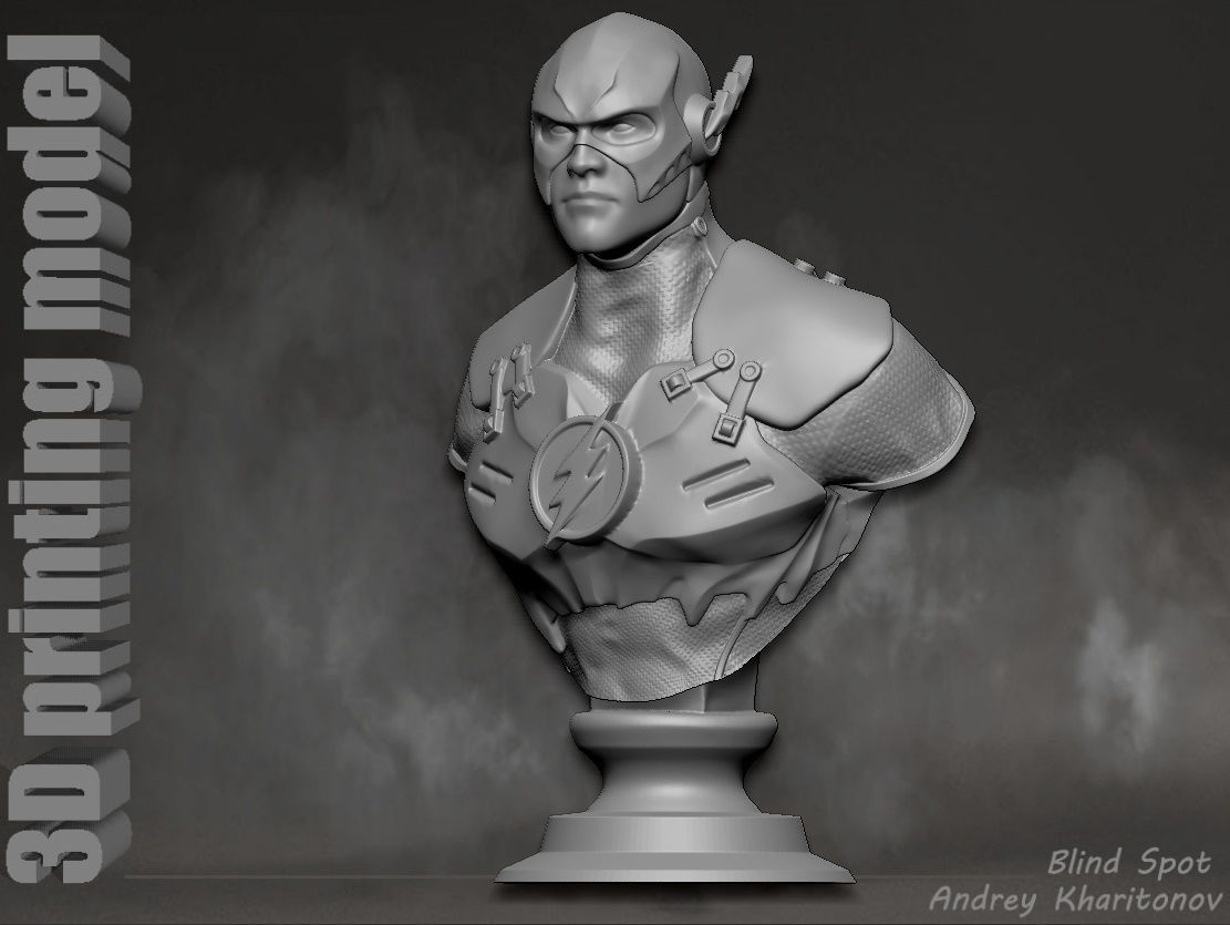 Flash bust2 3D print model_23
