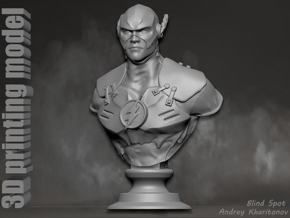 Flash bust2 3D print model_1