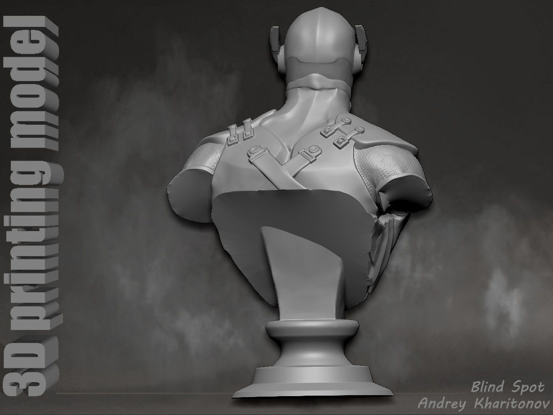 Flash bust2 3D print model_9
