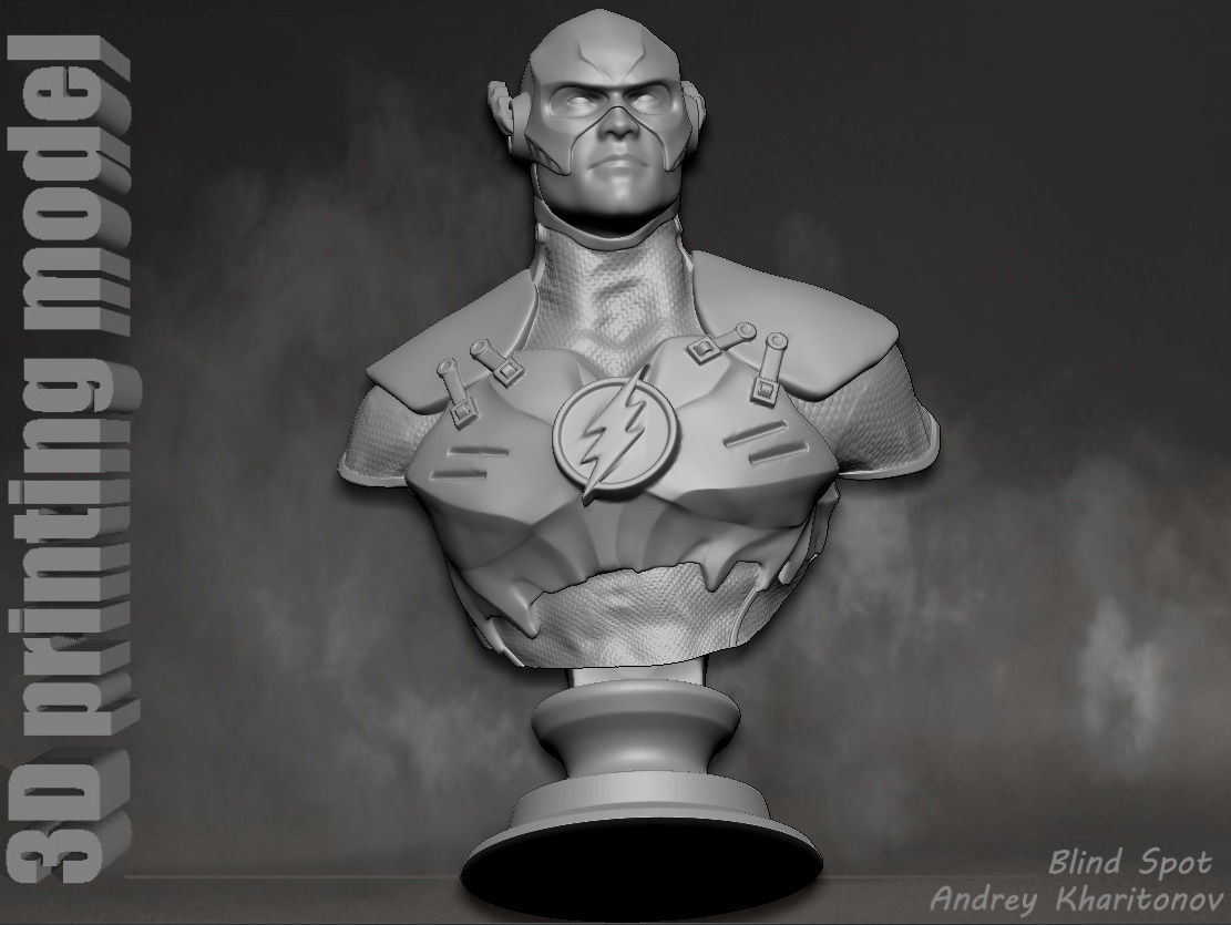 Flash bust2 3D print model_30