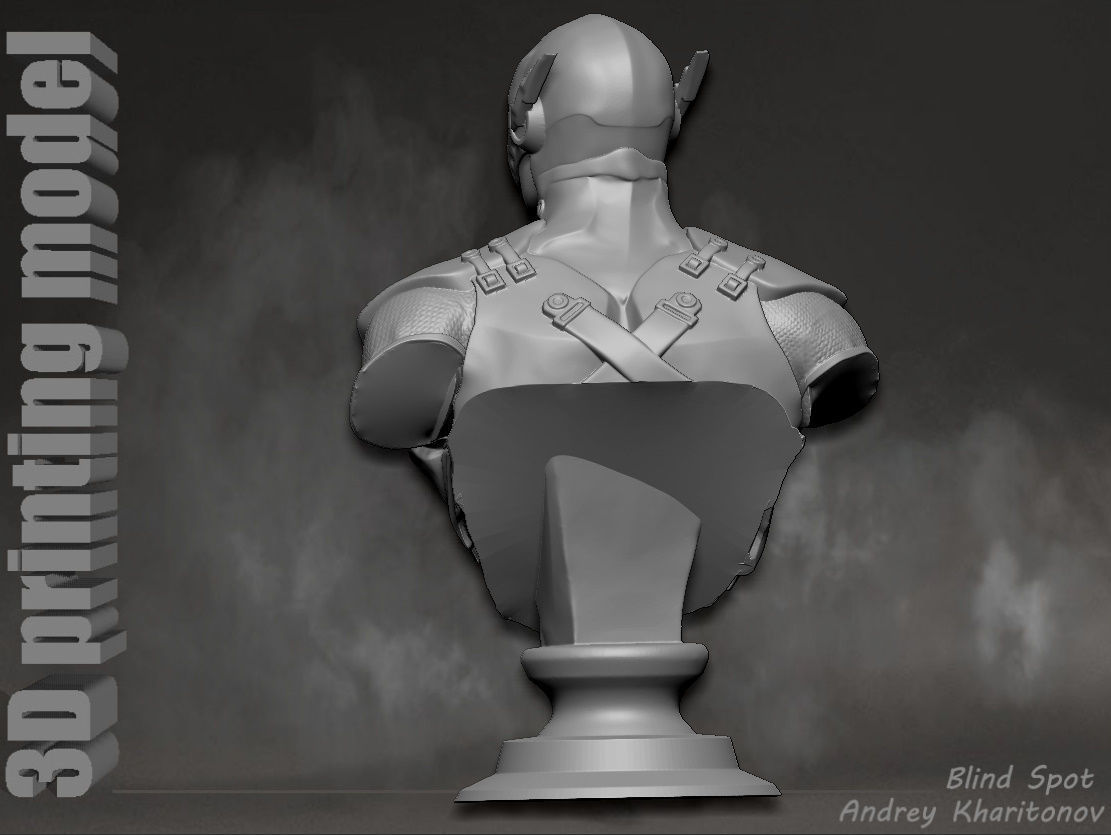 Flash bust2 3D print model_8