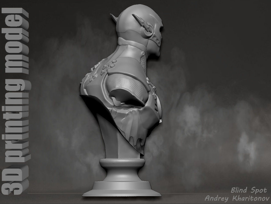 Flash bust2 3D print model_12
