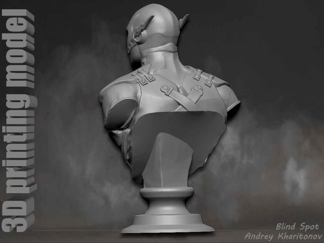 Flash bust2 3D print model_7