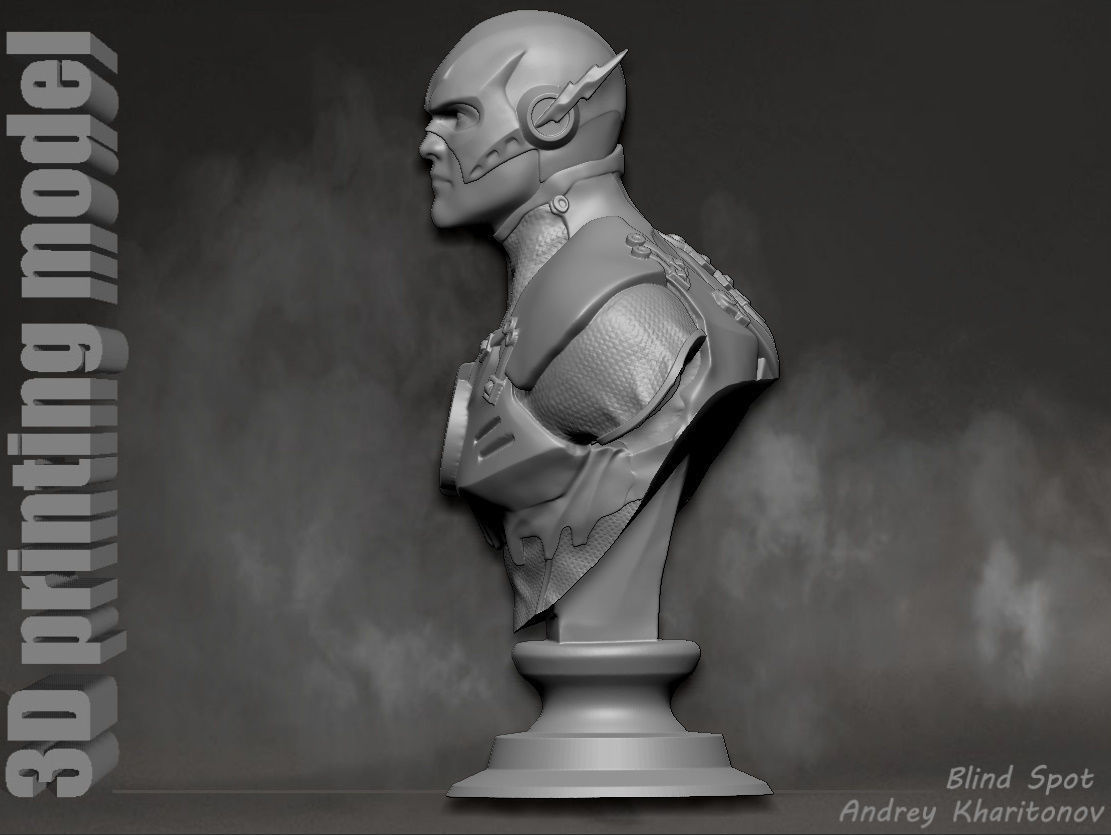 Flash bust2 3D print model_4