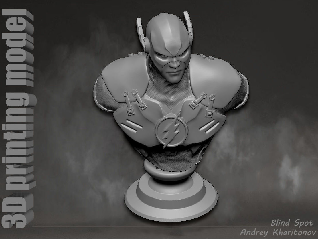 Flash bust2 3D print model_29