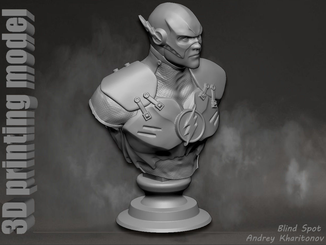 Flash bust2 3D print model_28