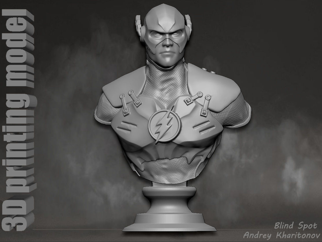 Flash bust2 3D print model_21