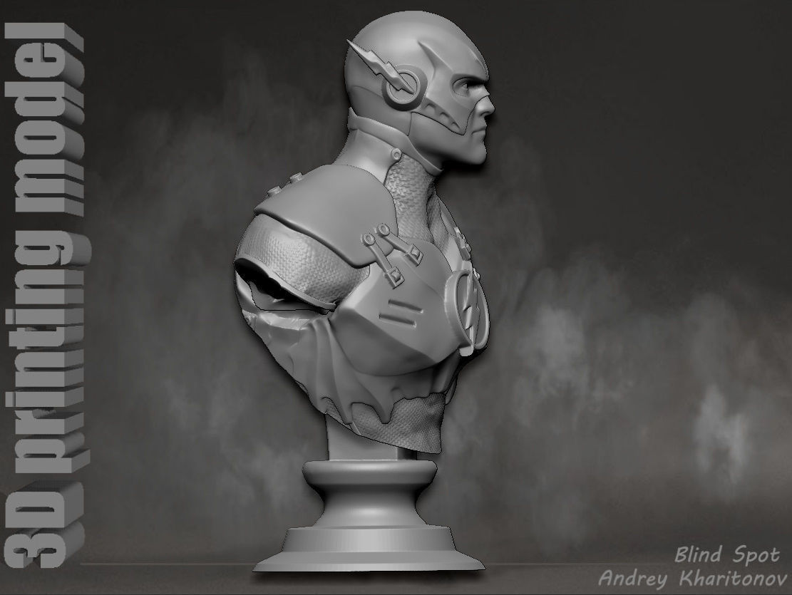 Flash bust2 3D print model_15