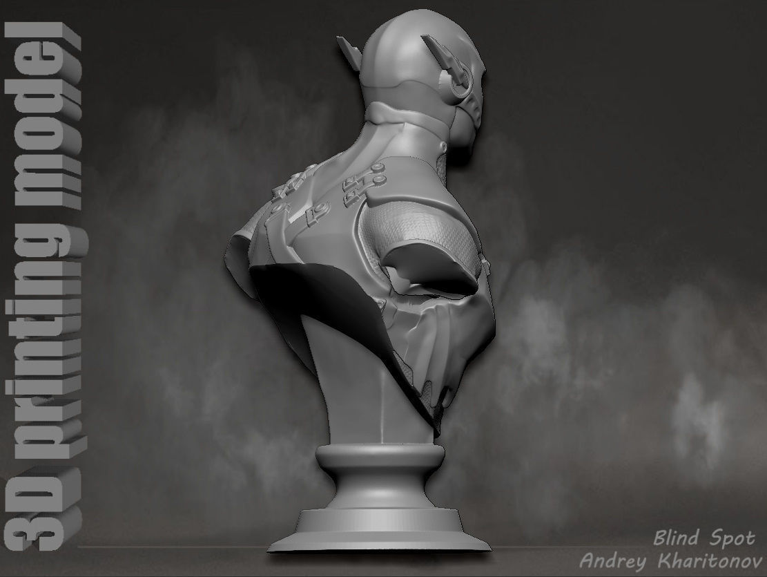 Flash bust2 3D print model_11
