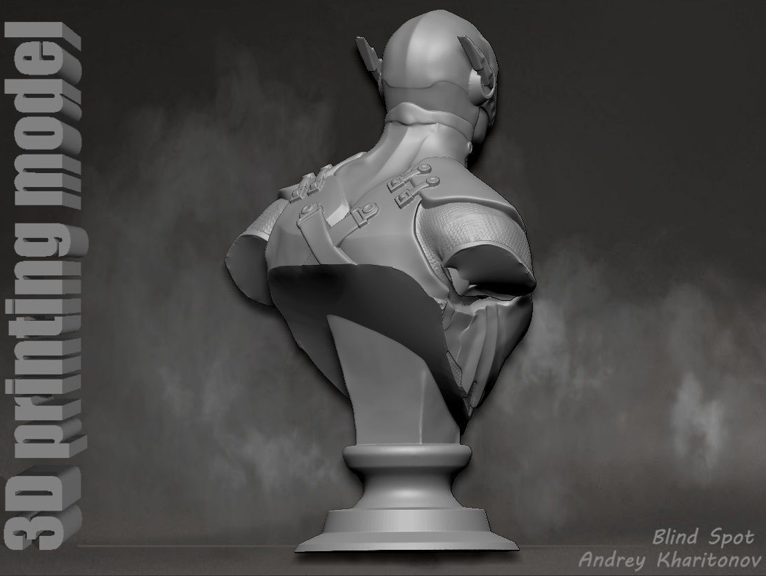 Flash bust2 3D print model_10