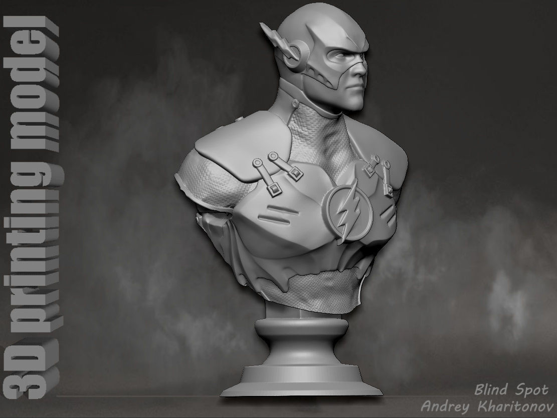 Flash bust2 3D print model_18