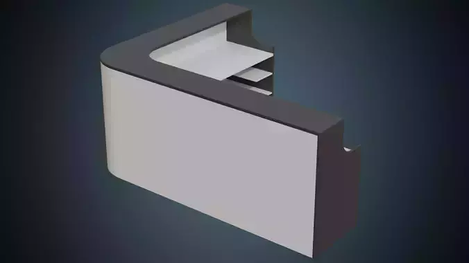 Reception Desk 1 Basic Low-poly 3D model