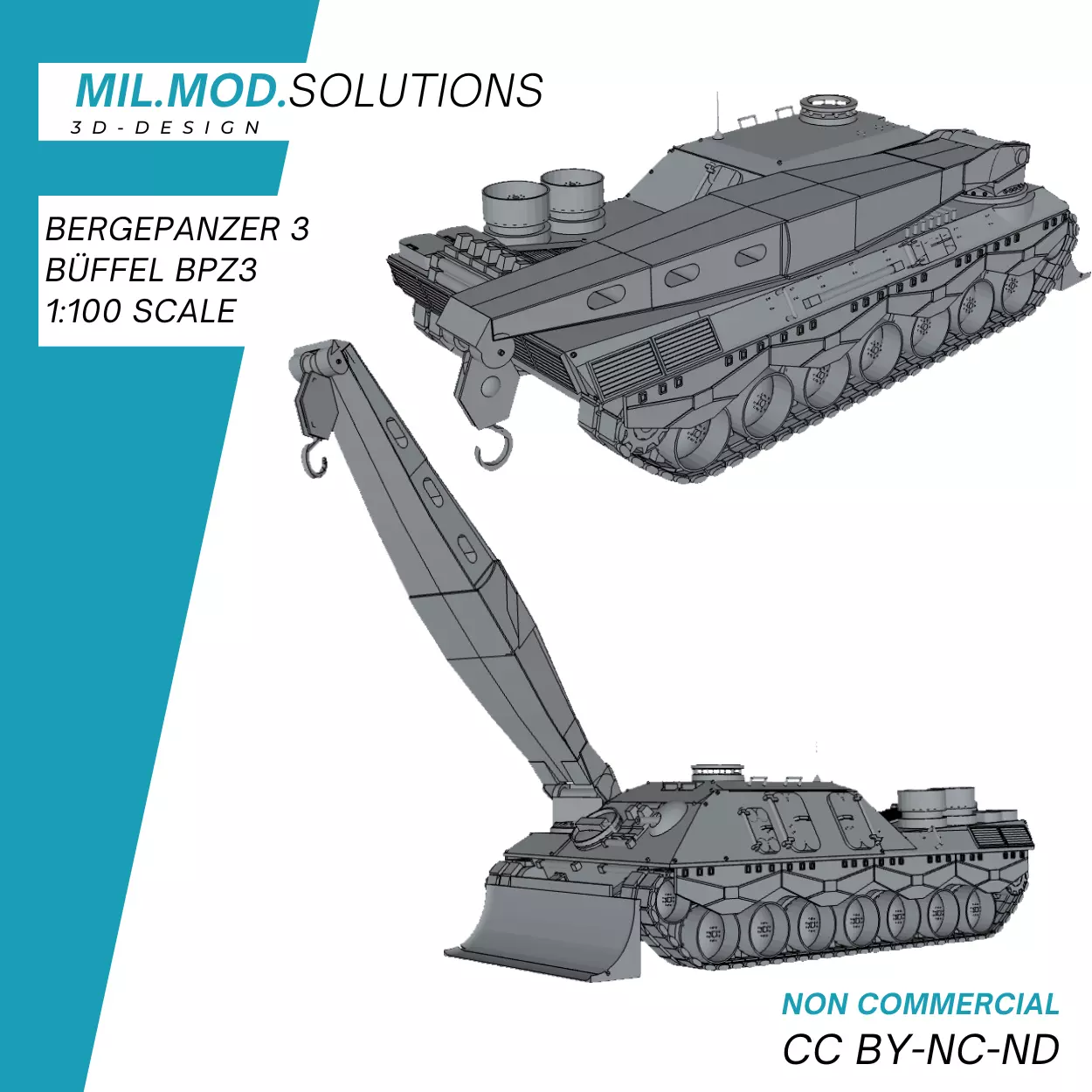 Bergepanzer 3 Bueffel BPZ3 Bundeswehr 3D print model_0