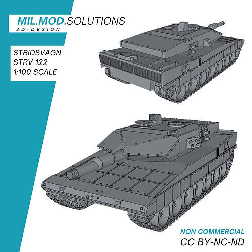Stridsvagn 122 3D print model