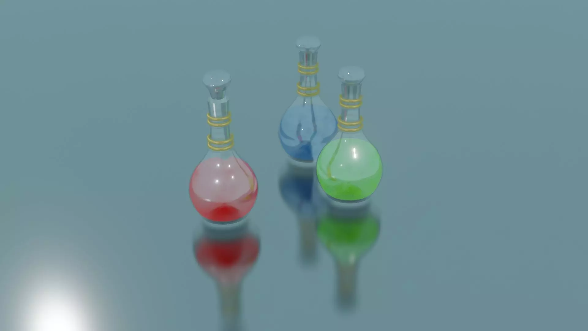 Glass Vials Low-poly 3D model