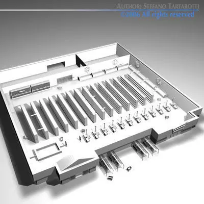 Market building 3D model