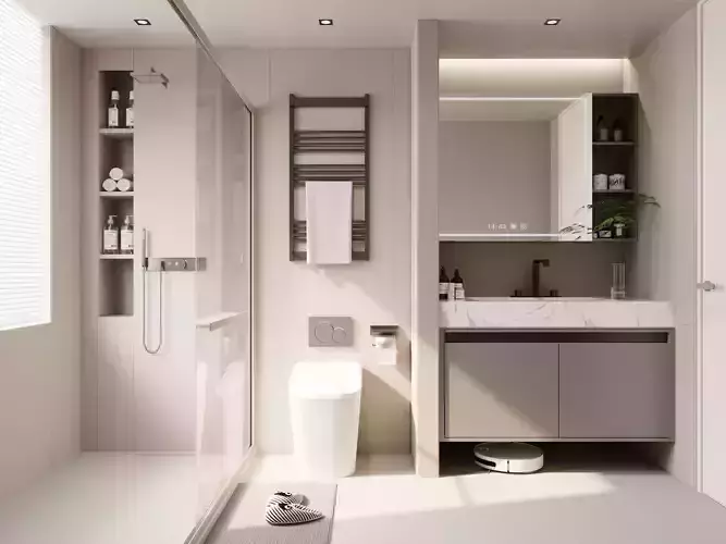 Bathroom full scene 3D model