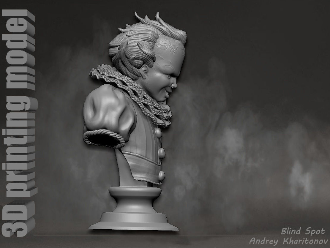 Pennywise bust 3D print model_14