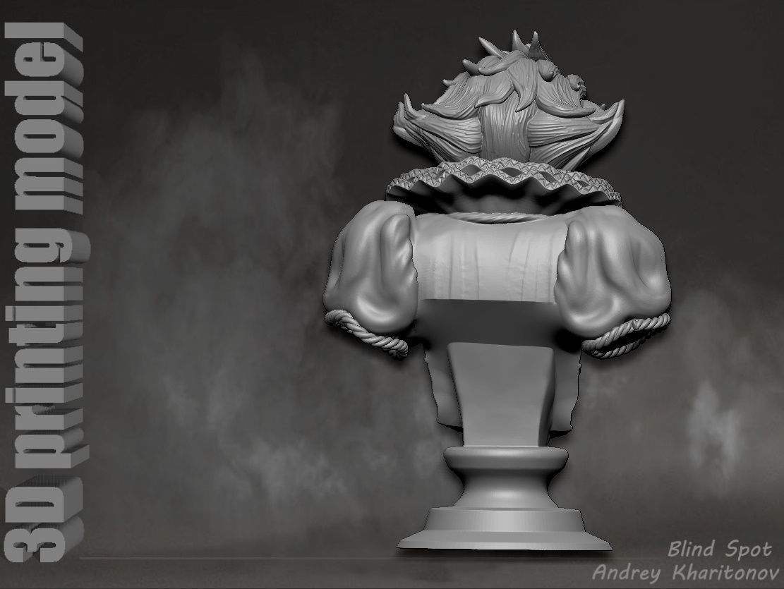 Pennywise bust 3D print model_9