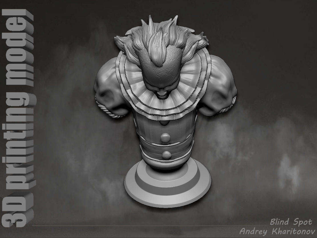 Pennywise bust 3D print model_24