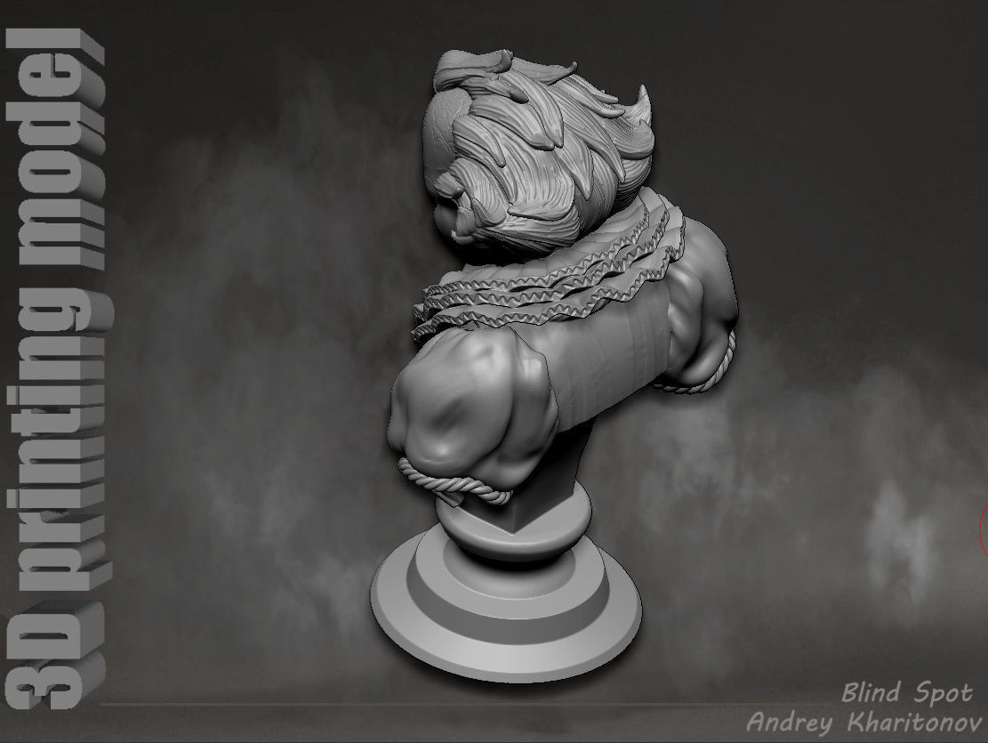 Pennywise bust 3D print model_21