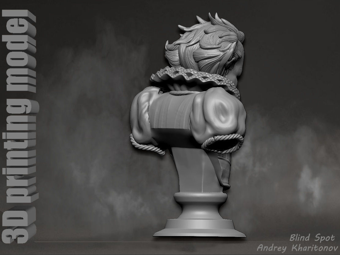 Pennywise bust 3D print model_11