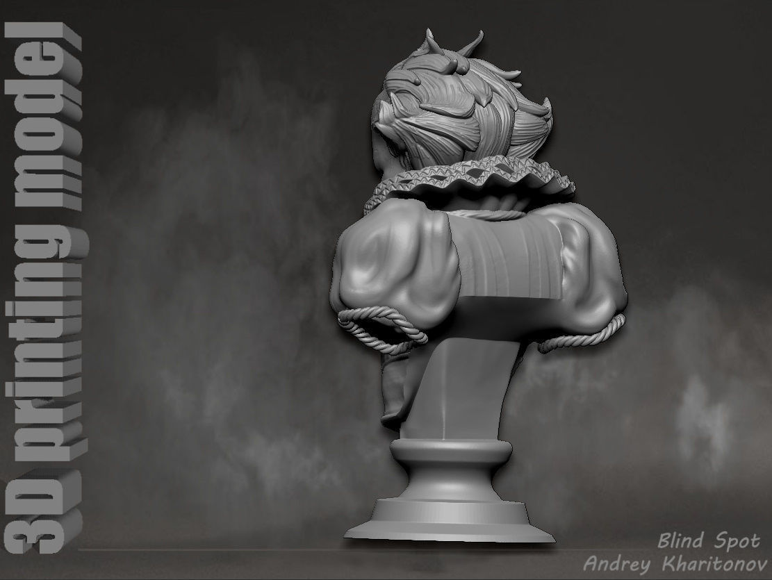 Pennywise bust 3D print model_7