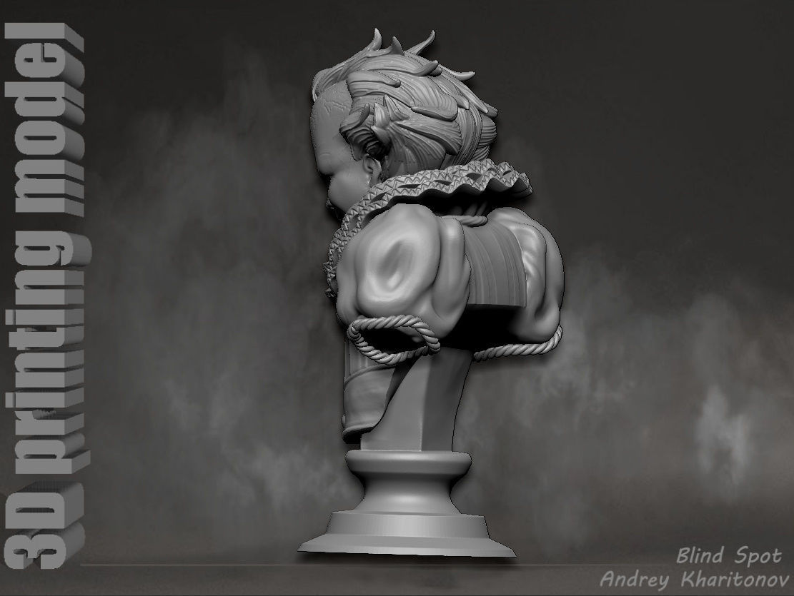 Pennywise bust 3D print model_6