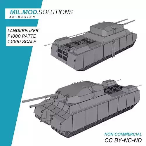 Landkreuzer P 1000 Ratte 3D print model