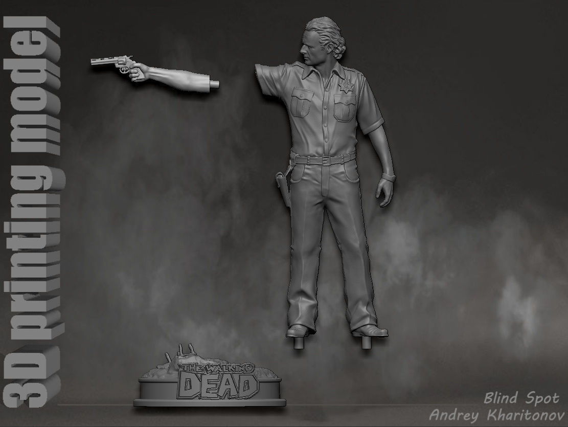 Rick Grimes the walking dead 3D print model_25