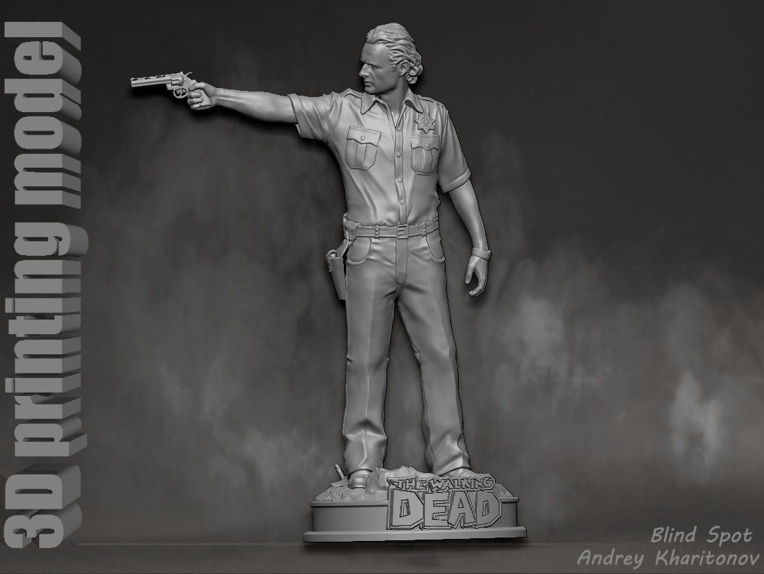 Rick Grimes the walking dead 3D print model_17
