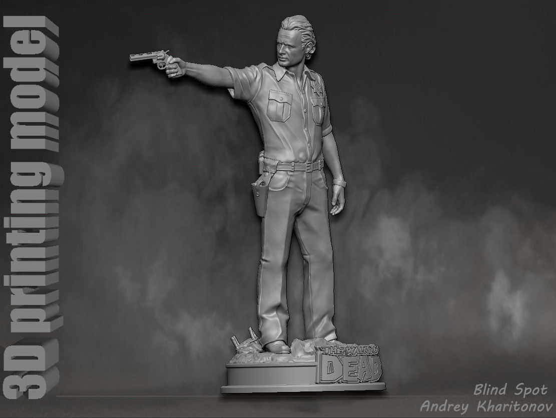 Rick Grimes the walking dead 3D print model_16