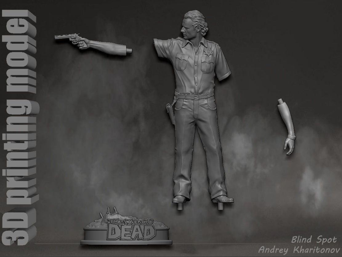 Rick Grimes the walking dead 3D print model_26