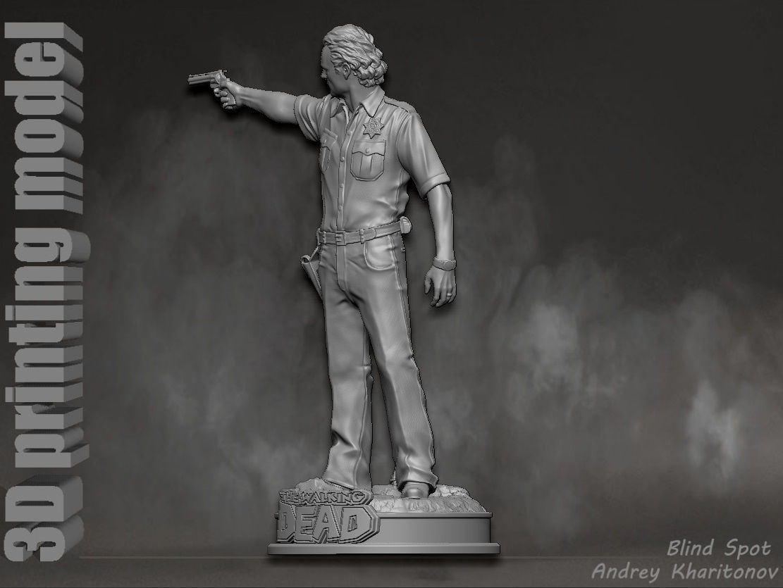 Rick Grimes the walking dead 3D print model_2