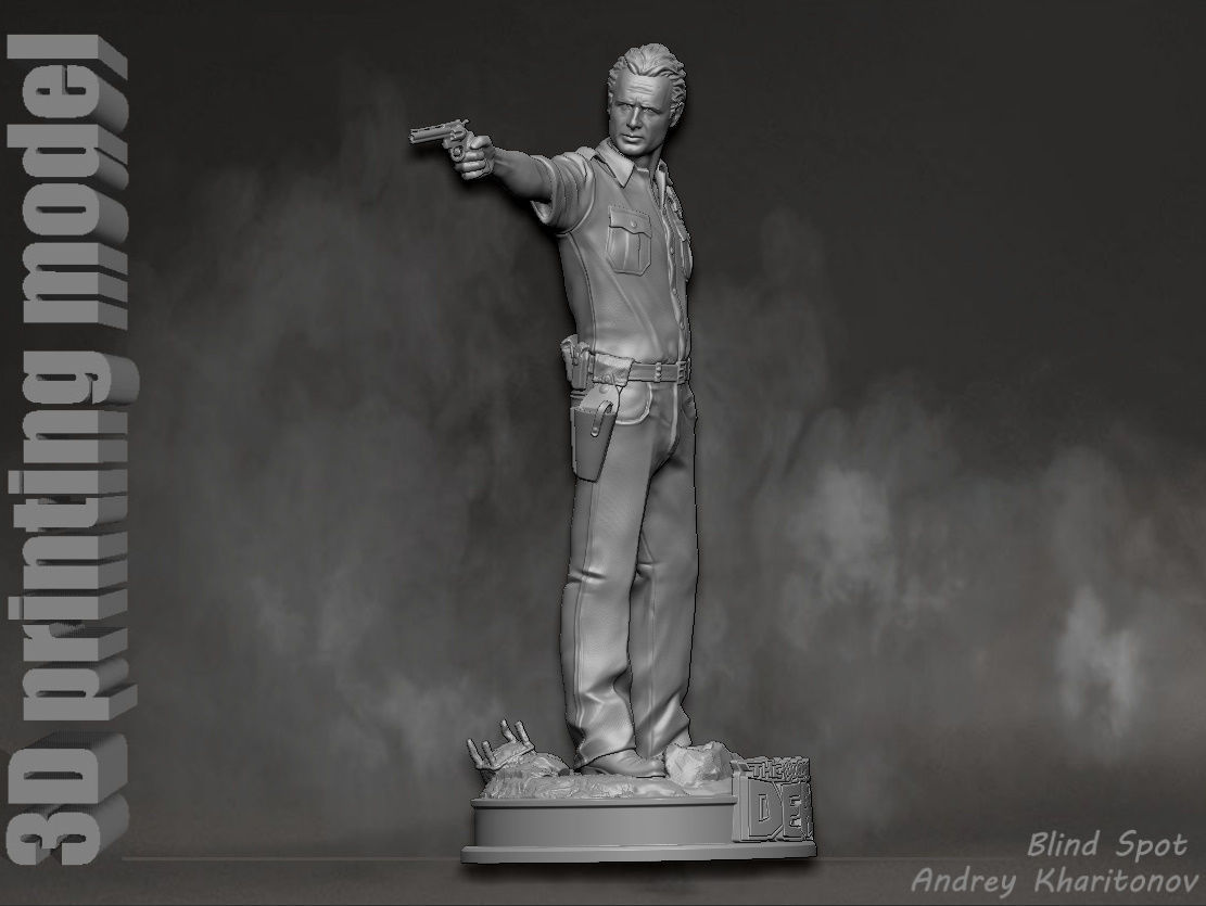 Rick Grimes the walking dead 3D print model_15
