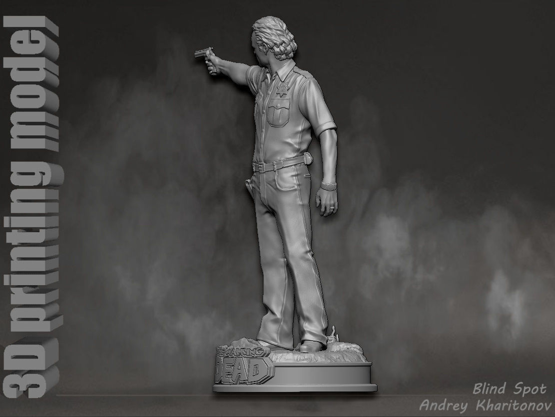 Rick Grimes the walking dead 3D print model_3