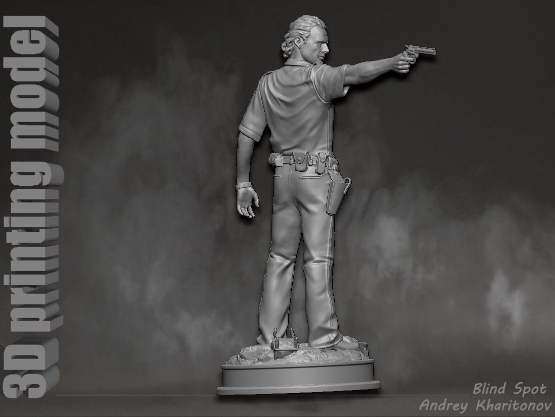 Rick Grimes the walking dead 3D print model_11