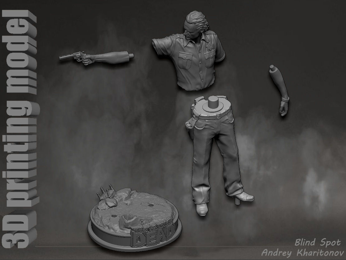 Rick Grimes the walking dead 3D print model_28