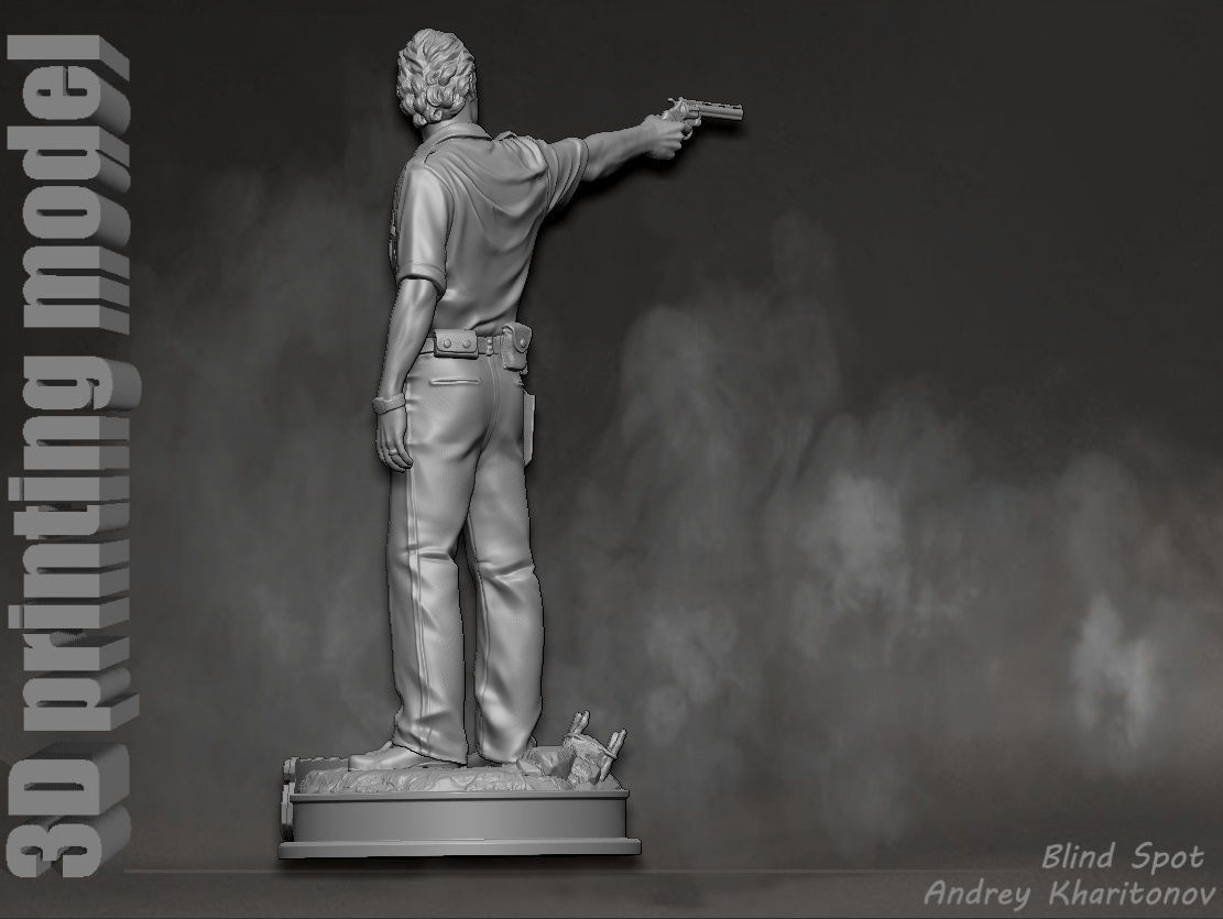 Rick Grimes the walking dead 3D print model_7